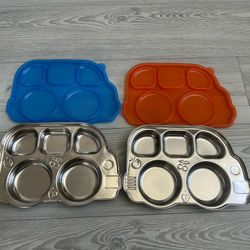 Innobaby Stainless Bus Plate with Airtight Sectional Lid