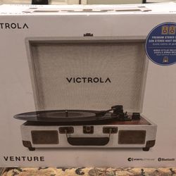 NEW Victrola Venture Bluetooth Suitcase Record Player – Mid‑Century Modern