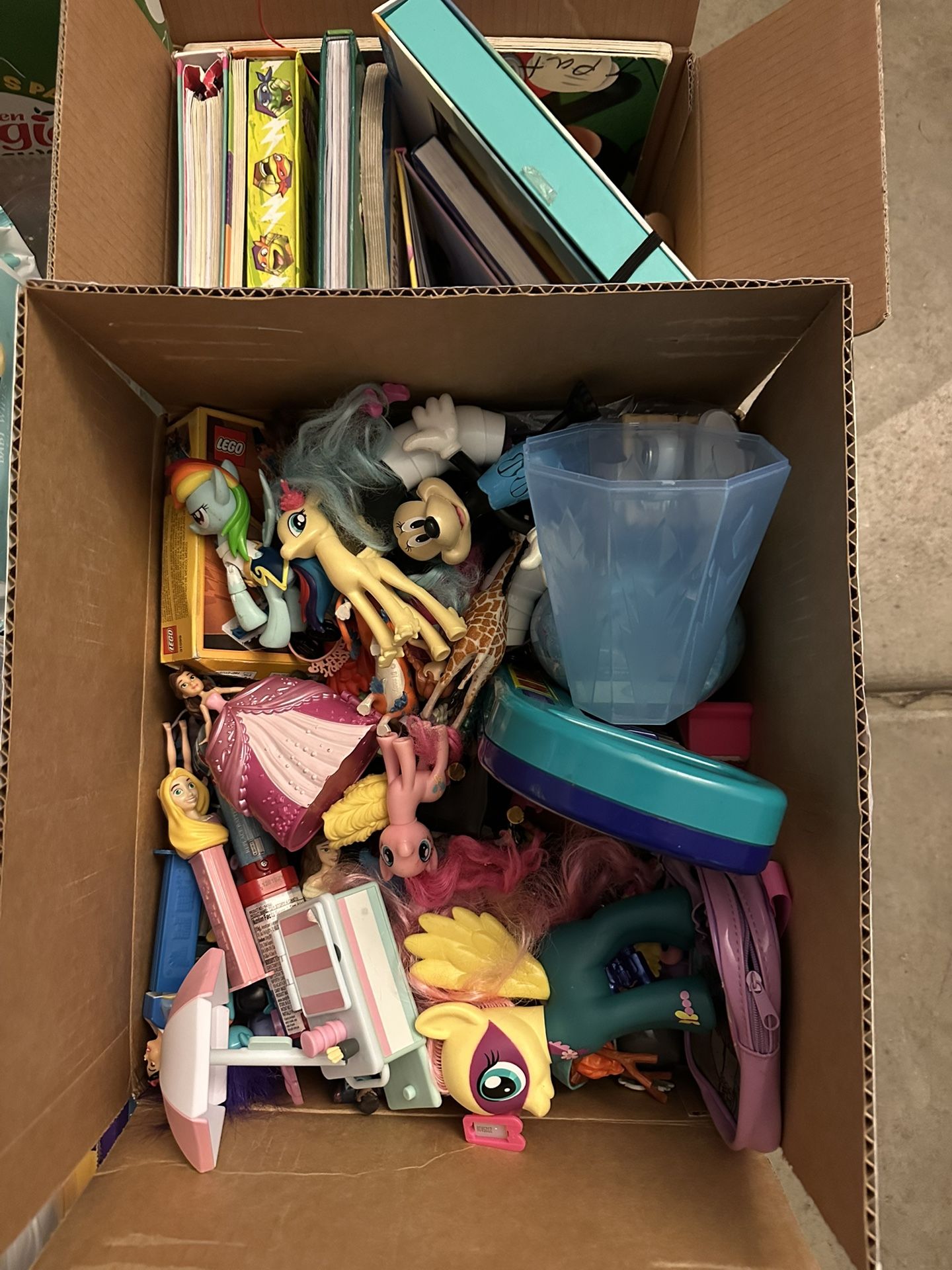 Large Box Of Kids Toys & Books