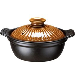 Casserole Healthy And Fresh with Lid Ceramic Covered Casserole,Round Clay Casserole ,Japanese Earthenware Pot Hot Pot,Slow Stew Pot,
