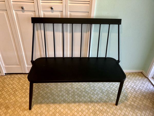 Windsor Metal Stack Patio Bench Black Project 62 Adult Unisex