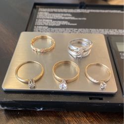 Beatiful Rings Whit Diamonds Real Gold No Fake