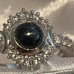 Blue Star Sapphire Ring