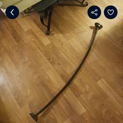 Black Curved Shower Bar