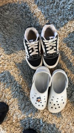 Shoes size 12.5 vans and crocs kids