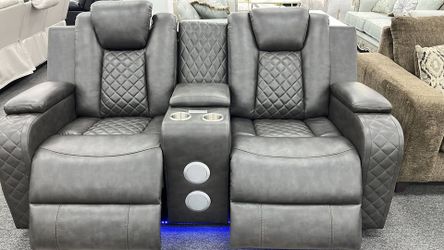 Brand New Power Recliner Sofa wireless W/ Bluetooth Speakers