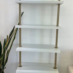 Cool Gold &white Wall Attachable 5 Shelving Unit 