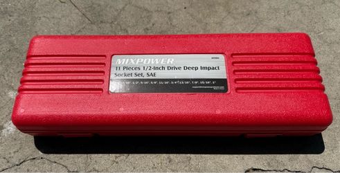 Mixpower 11 piece 1/2 inch drive, deep impact socket set