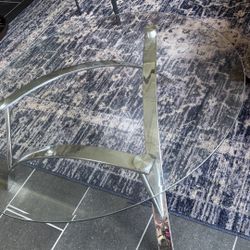 Round Glass Coffee Table 