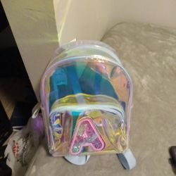 "A" Multi Color See Thru Backpack