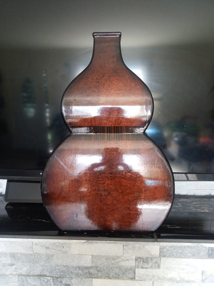 wooden vase