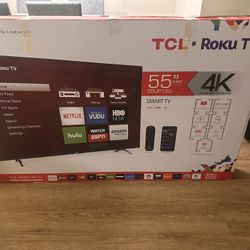 TCL 55" Class 4-series 4k UHD HDR Roku Smart TV