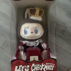 AUTHENTIC Pop Mart The Monsters Labubu Let's Checkmate King Vinyl Plush Doll