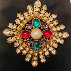 Vintage Gold Plated Brioche/Pendant