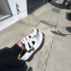 White Doc Martens Mary James