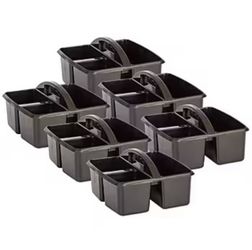 Black Classroom Supply Caddies – Set of 6