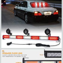 Xprite 31" COB LED Traffic Advisor Light Bar, 21 Flashing Patterns
