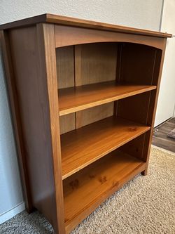 Wood Bookcase with Arched Top