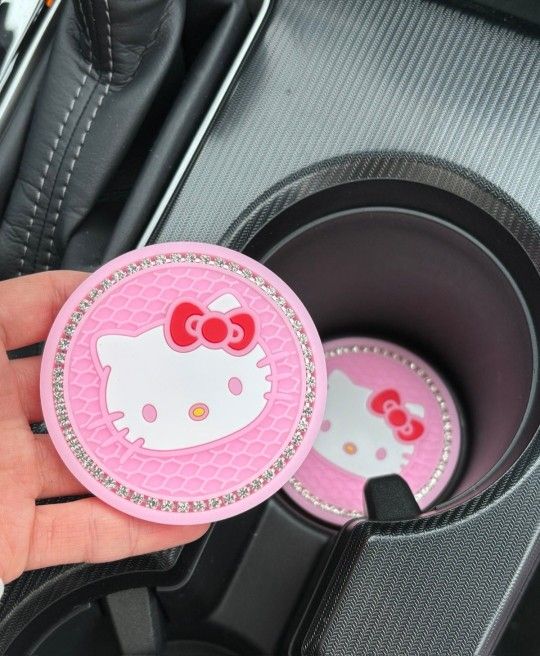 2 Hello Kitty Cupholder Coasters SHIPPING AVAILABLE 