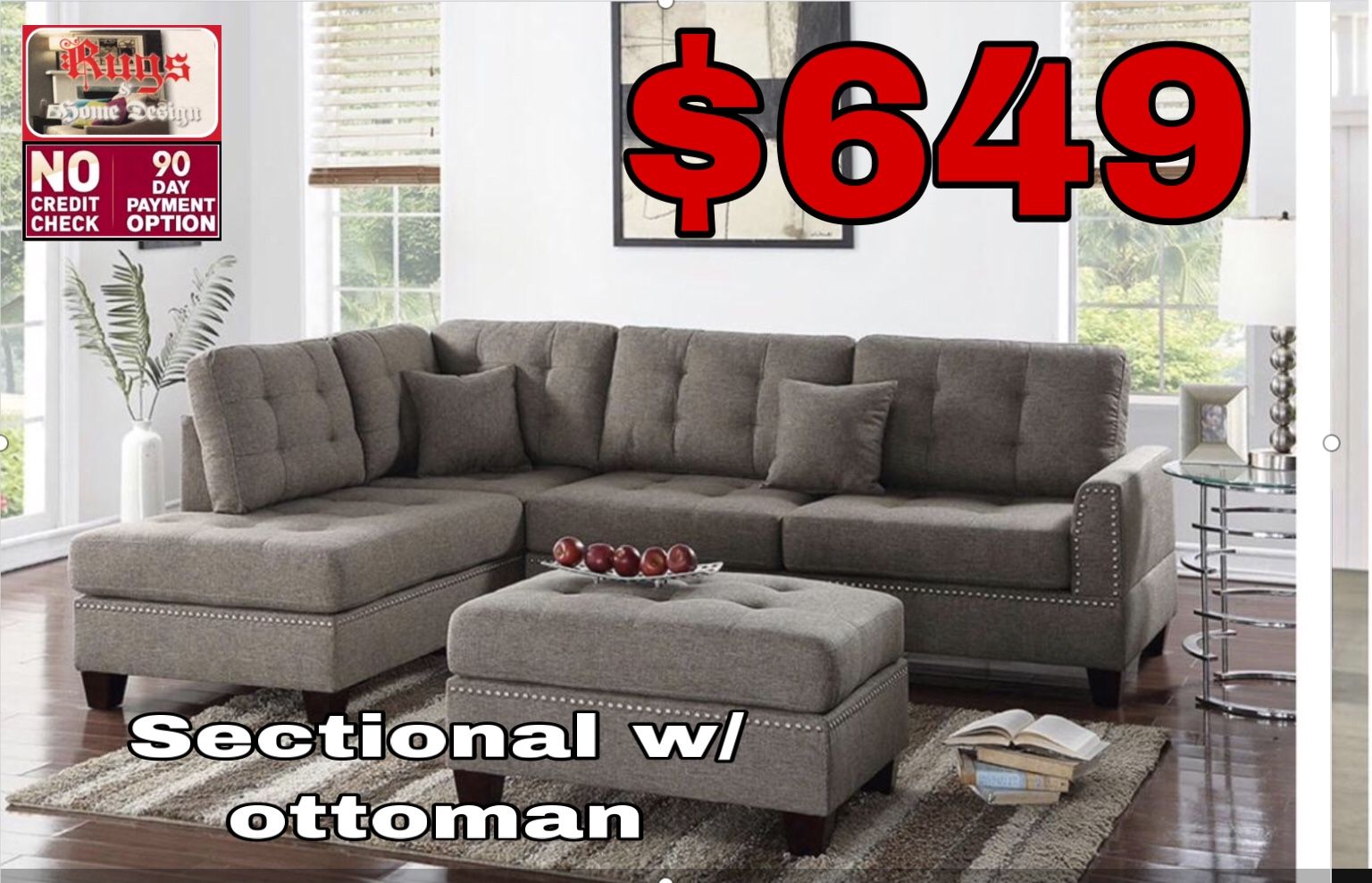 Sectional w/ ottoman