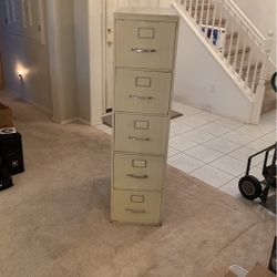 Metal 5 Drawer File Cabinet 