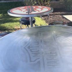 Two Harley Davidson High Top Tables With Chairs $225 Each