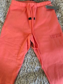 Essential coral cuffed sweats