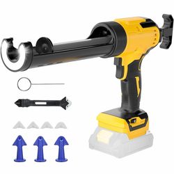 Pistola de calafateo inalámbrica compatible con batería DeWalt de 20 V Max (solo herramienta) Pistola de calafateo eléctrica de 10 onzas con luz LED a