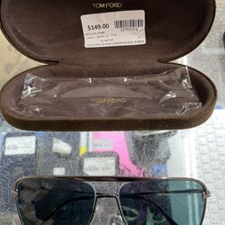 TOM FORD TF651 28C Magnus-02 60mm Pale Gold Aviator Sunglasses Italy Unisex Used