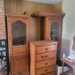 Solid Oak Entertainment Center 