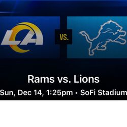 Rams Vs lions Section 204 Best Offer