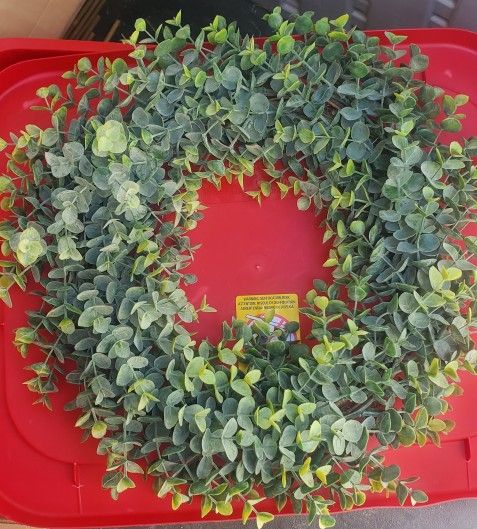 Big Faux Grapevine Eucalyptus Wreath
