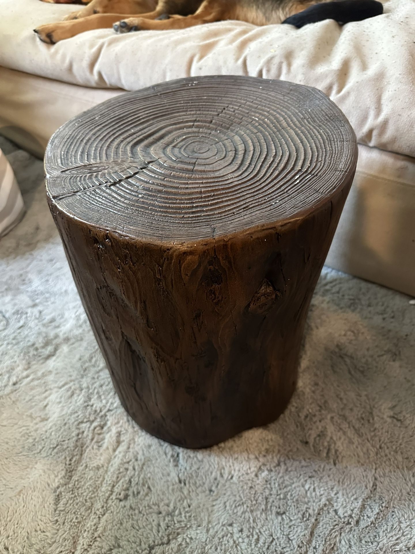 Metal Tree Log Side Table