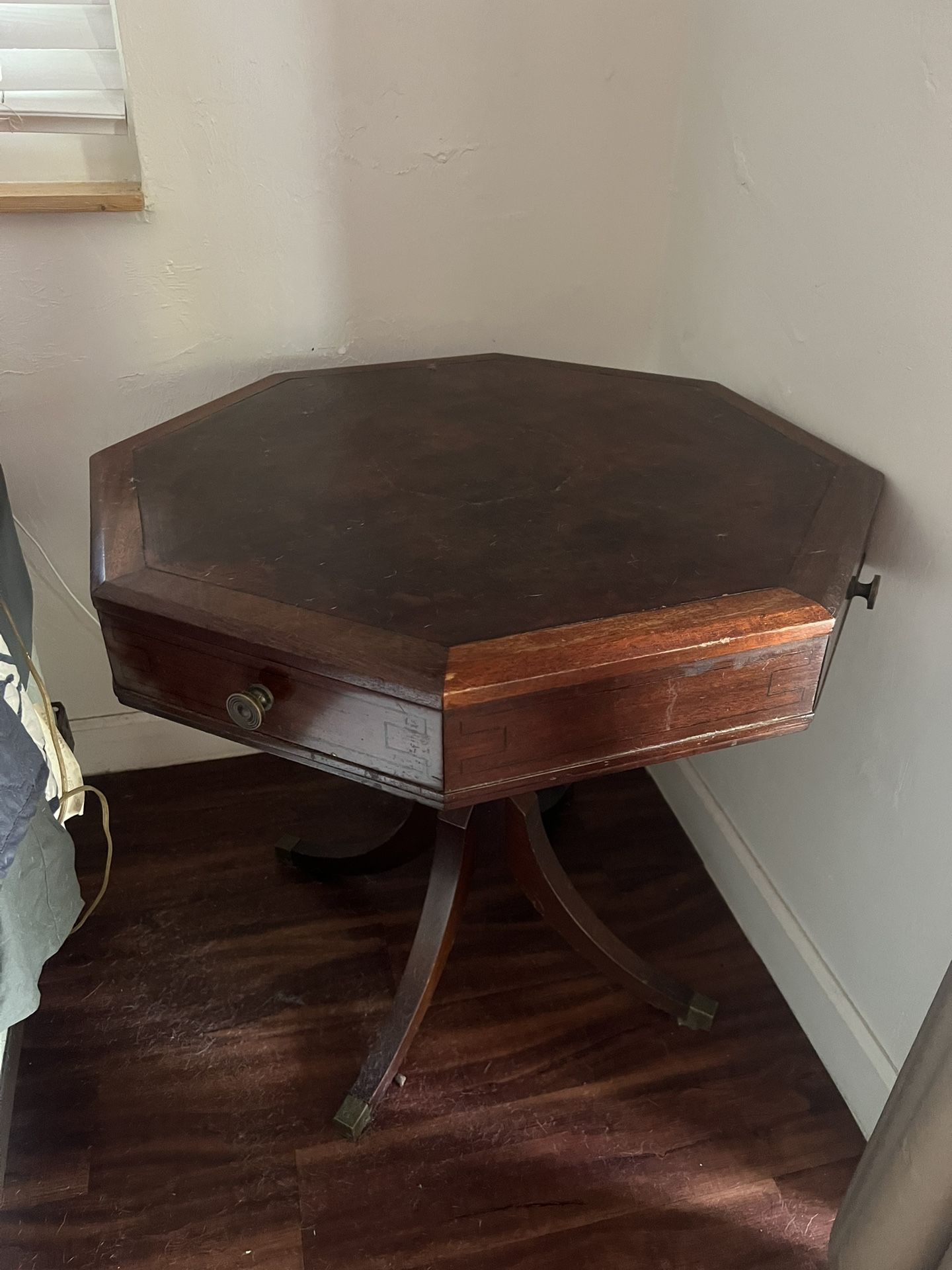 Vintage Octagonal Table Leather Inserts