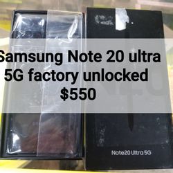Samsung NOTE 20 ULTRA 5G FACTORY UNLOCKED 