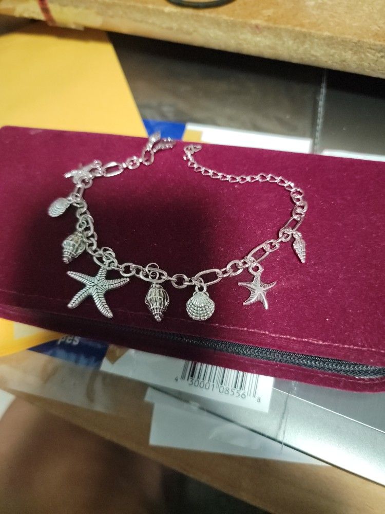 Beach Charm Bracelet Stainless Steel