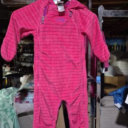 The North Face Oso Super Soft Fleece Bunting Baby Infant Pink Purple 12-18 month