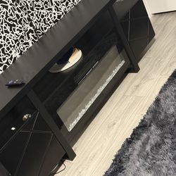 Tv console with fireplace included for sale