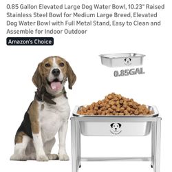 Gixsegie New Stainless Steel Elevated Raised Bowl For Dogs