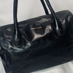 COLE HAAN Doctor Bag/Satchel, Black Leather