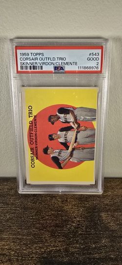 1959 Topps - High # Roberto Clemente, Bill Virdon, Bob Skinner #543