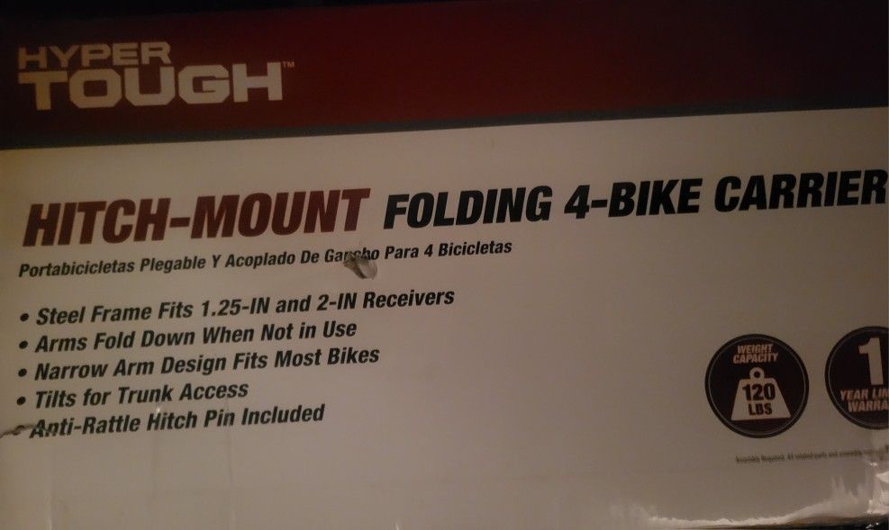 Hyper Tough Folding 4-Bike Carrier