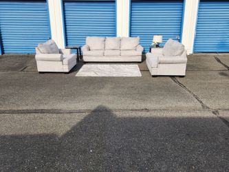 Sofa Loveseat Chair + End Tables Set FREE DELIVERY