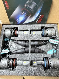 9005 9006 HB3 HB4 LED Headlight Kit Bulbs High Low Beam 24000LM 6500K