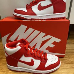 Nike Dunk High ‘Championship White Red’ Size 6.5Y Boys 