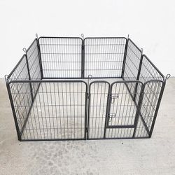 (Brand New) $100 Heavy Duty 8-Panel Dog Playpen, Each Panel 32” Tall X 32” Wide Pet Exercise Fence Crate Kennel Gate
