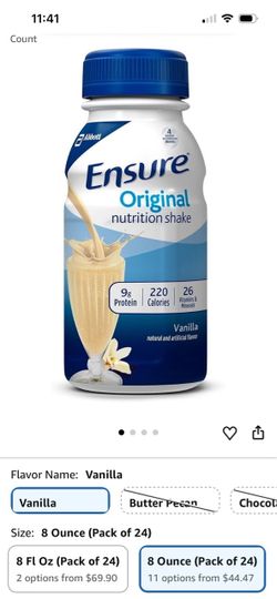 Ensure Original Nutrition Shake Vanilla ( Pack of 24 )