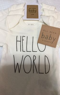 New Rae Dunn baby onesie set