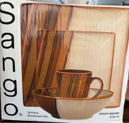 Sango Avanti Brown 16-Piece Dinnerware Set