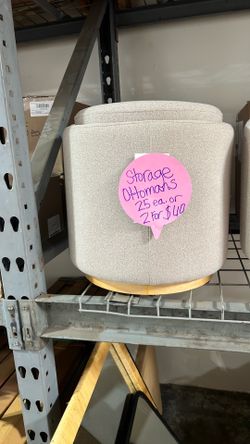 Threshold Gray or white storage ottoman